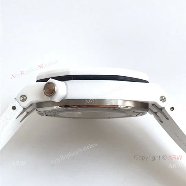 JF Factory Replica Audemars Piguet Divers Watch Swiss 3120 White Ceramic Case JF Factory Replica Audemars Piguet Divers Watch Swiss 3120 White Ceramic Case