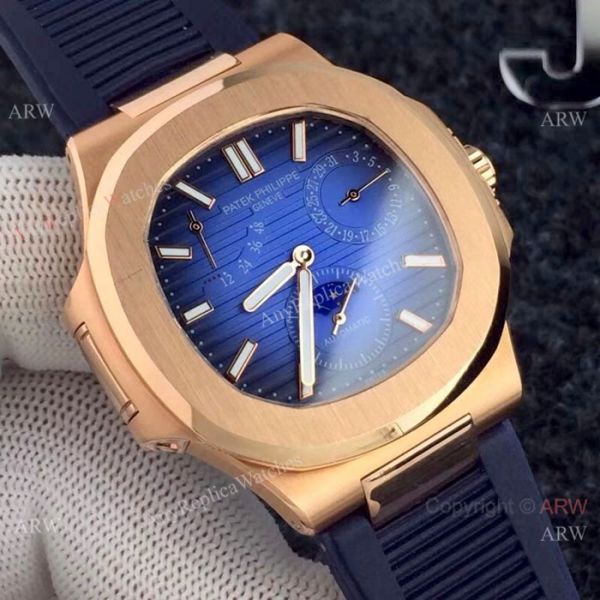 New Copy Patek Philippe Nautilus Power Reserve Rose Gold White Watches New Copy Patek Philippe Nautilus Power Reserve Rose Gold White Watches