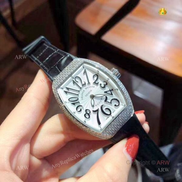 2019 Replica Franck Muller Vanguard Iced Out Watches Lady Size 2019 Replica Franck Muller Vanguard Iced Out Watches Lady Size