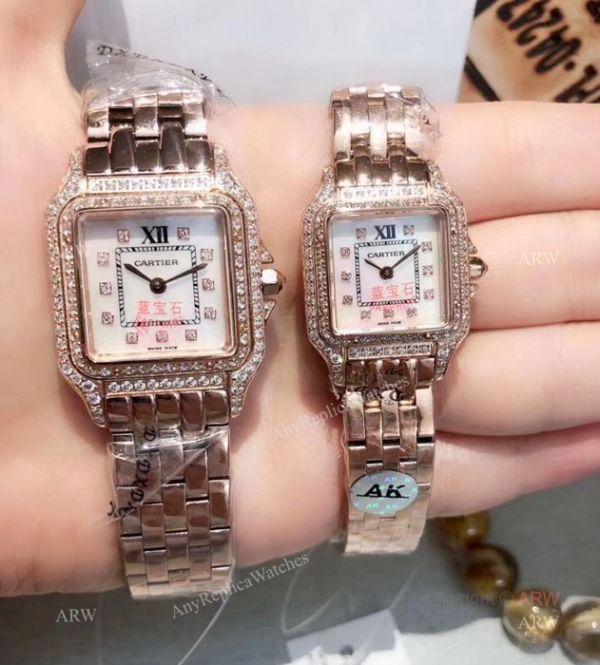 Panthere De Cartier Replica Watches Rose Gold Dark Red Dial Panthere De Cartier Replica Watches Rose Gold Dark Red Dial