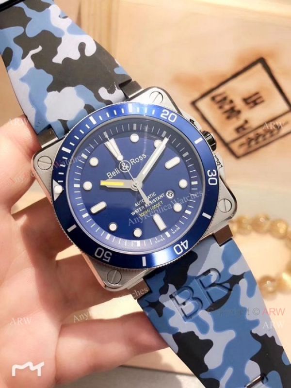 2019 New Bell and Ross Replica Watches SS Case Camouflage Strap 2019 New Bell and Ross Replica Watches SS Case Camouflage Strap