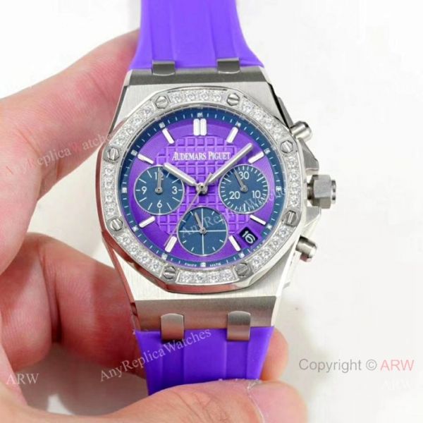 Fake Audemars Piguet Royal Oak offshore Diamond Bezel Red Dial Watches Women Fake Audemars Piguet Royal Oak offshore Diamond Bezel Red Dial Watches Women