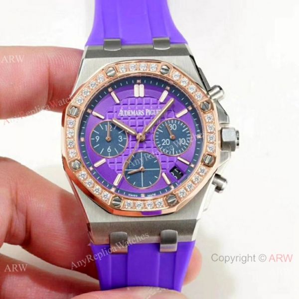 Fake Audemars Pigue Offshore 37mm Watches White Rubber Rose Gold Bezel Fake Audemars Pigue Offshore 37mm Watches White Rubber Rose Gold Bezel