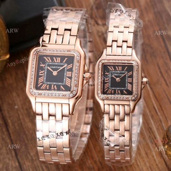 Fake Cartier Panthere Limited Edition Watches All Rose Gold Roman Dial Fake Cartier Panthere Limited Edition Watches All Rose Gold Roman Dial