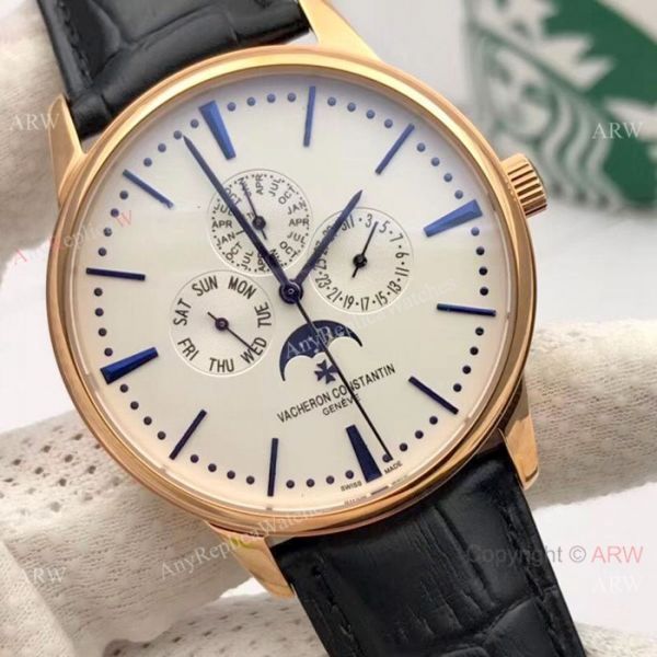 Vacheron Constantin Perpetual Calendar Copy Watches Rose Gold Black Dial Vacheron Constantin Perpetual Calendar Copy Watches Rose Gold Black Dial