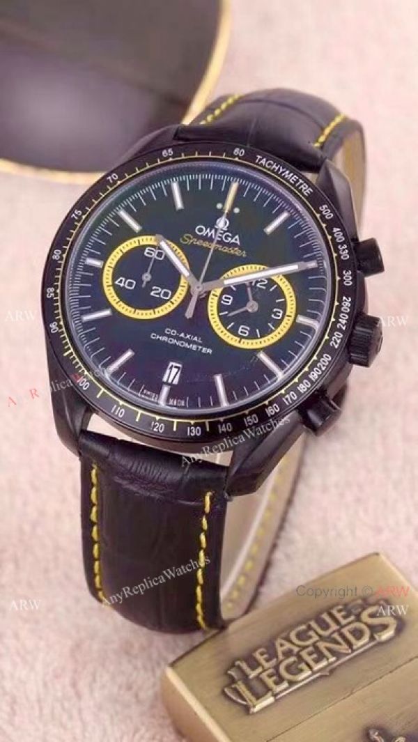 Omega Dark Side Of The Moon Copy Watches Orange Sub-dials Omega Dark Side Of The Moon Copy Watches Orange Sub-dials
