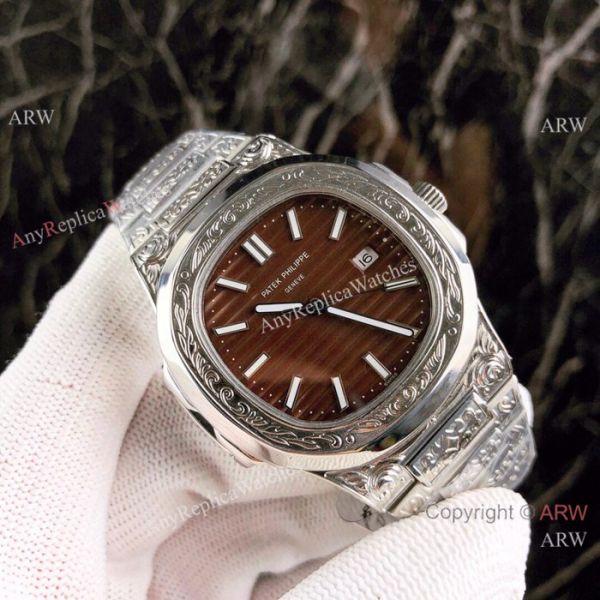 High Replica Patek Philippe Nautilus White Face Stainless Steel Tattoo Watches High Replica Patek Philippe Nautilus White Face Stainless Steel Tattoo Watches