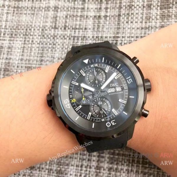 IWC Aquatimer Replica Watch All Black Chronograph Dial IWC Aquatimer Replica Watch All Black Chronograph Dial