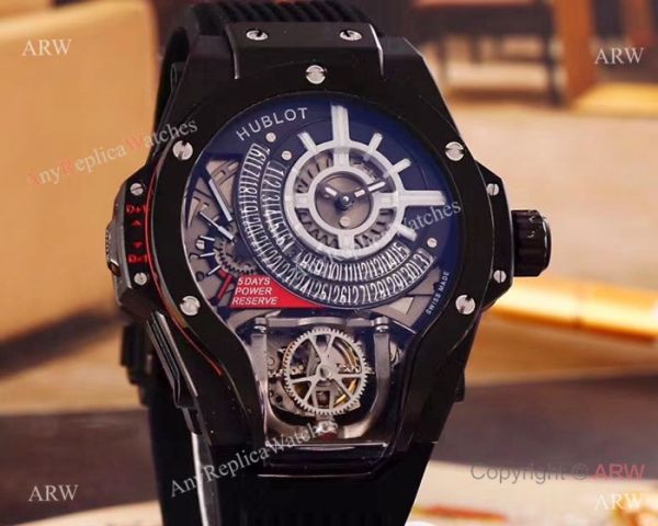 Swiss Quality Replica Hublot MP-09 Tourbillon Bi-Axis Watch All Black Swiss Quality Replica Hublot MP-09 Tourbillon Bi-Axis Watch All Black