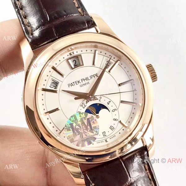 (KM)Swiss Patek Philippe Moonphase Replica Watch Rose Gold Annual Calendar Face (KM)Swiss Patek Philippe Moonphase Replica Watch Rose Gold Annual Calendar Face
