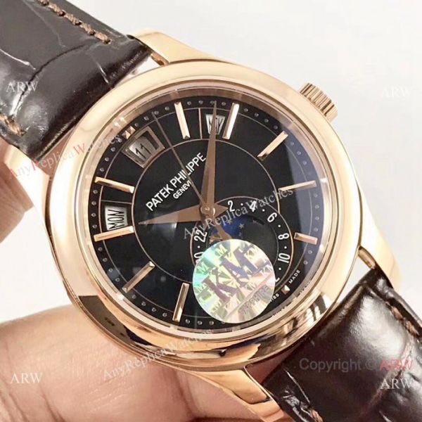 (KM)Swiss Patek Philippe 5205G Complications Annual Calendar Watch Brown Leather Strap (KM)Swiss Patek Philippe 5205G Complications Annual Calendar Watch Brown Leather Strap