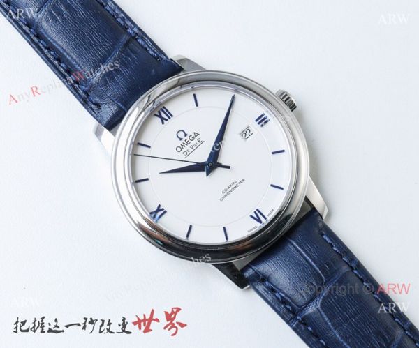 Highest Quality Copy Omega De Ville Swiss 2824 Watch SS Blue Dial Highest Quality Copy Omega De Ville Swiss 2824 Watch SS Blue Dial