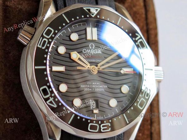 (OM)Swiss Omega Seamaster Diver 300m Omega 8800 Movement watch Black Dial Black Rubber Strap (OM)Swiss Omega Seamaster Diver 300m Omega 8800 Movement watch Black Dial Black Rubber Strap