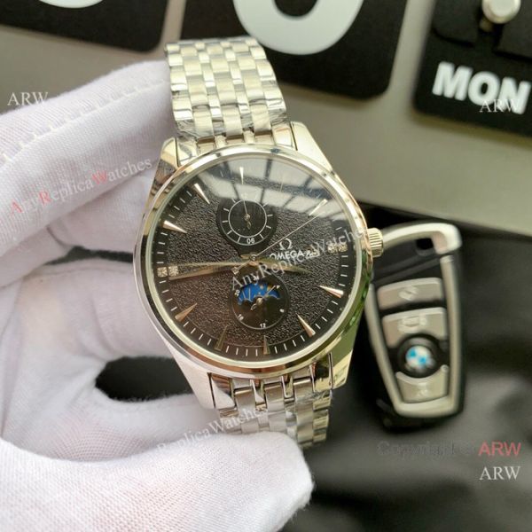 High Quality Omega Moon phase 43mm watch Gray Dial Fully Automatic Movement High Quality Omega Moon phase 43mm watch Gray Dial Fully Automatic Movement