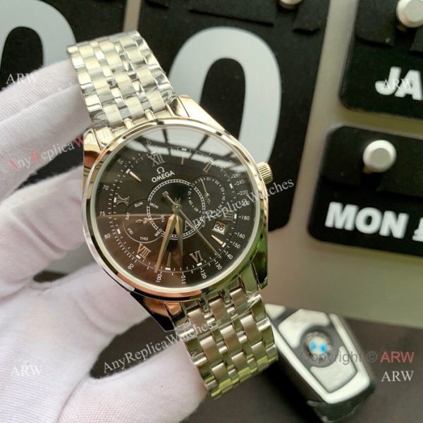 New Replica Omega Complications Stainless Steel White Watches 41mm New Replica Omega Complications Stainless Steel White Watches 41mm