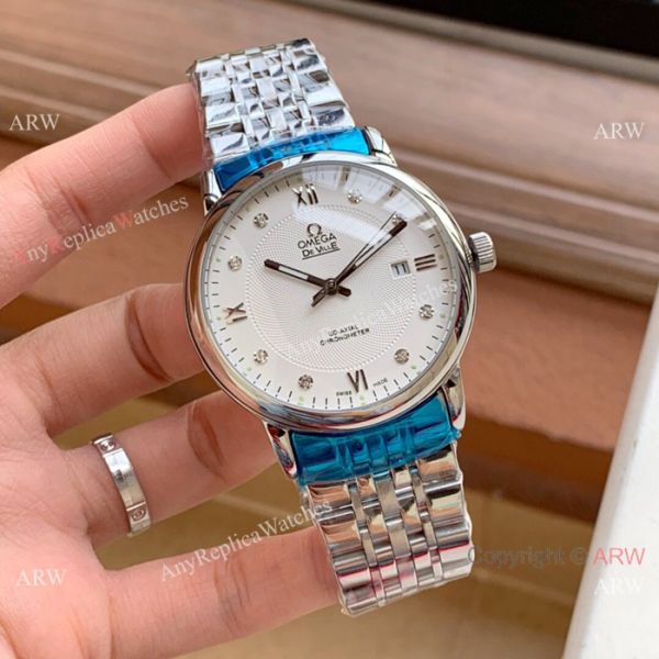 Omega De Ville Stainless Steel Blue Dial Replica Watches 41mm Omega De Ville Stainless Steel Blue Dial Replica Watches 41mm