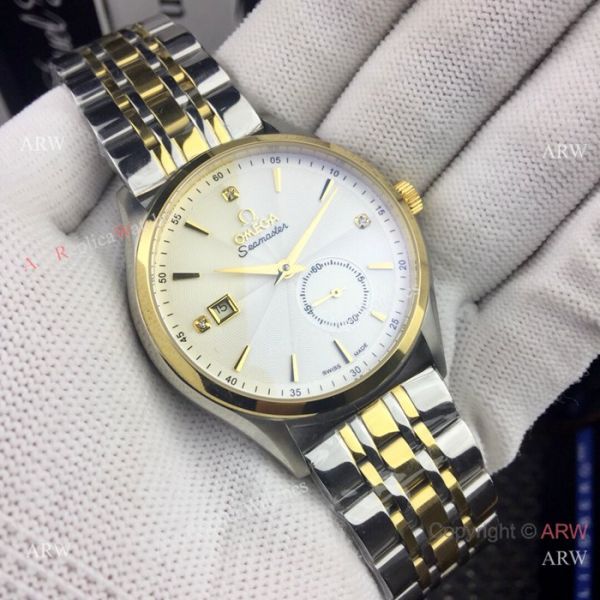 New Copy Omega seamaster Automatic watches Two Tone Black New Copy Omega seamaster Automatic watches Two Tone Black