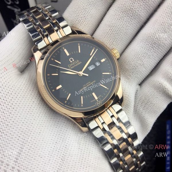 Omega Seamaster day date Watches Two Tone White Dial Omega Seamaster day date Watches Two Tone White Dial
