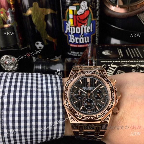 New Style Audemars Piguet Royal Oak Tattoo Watches Rose Gold Chronograph New Style Audemars Piguet Royal Oak Tattoo Watches Rose Gold Chronograph