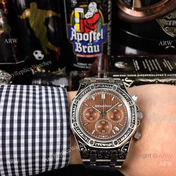 New Copy Audemars Piguet Royal Oak Tattoo Watch White Chronograph Face New Copy Audemars Piguet Royal Oak Tattoo Watch White Chronograph Face