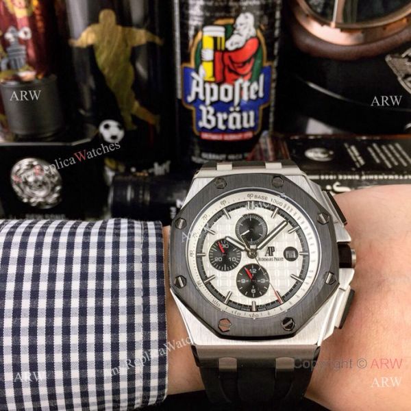Fake Audemars Piguet Royal Oak Offshore Automatic watch SS White Dial Fake Audemars Piguet Royal Oak Offshore Automatic watch SS White Dial