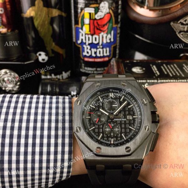 Best Audemars Piguet Royal Oak Offshore Replica Watches Black Case Rose Gold Marker Best Audemars Piguet Royal Oak Offshore Replica Watches Black Case Rose Gold Marker