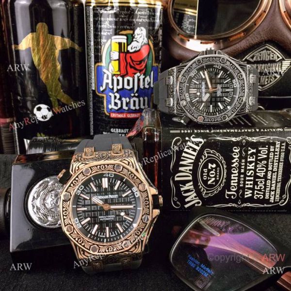 Replica Audemars Piguet Royal Oak Offshore Tattoo Watch SS Black Dial Replica Audemars Piguet Royal Oak Offshore Tattoo Watch SS Black Dial