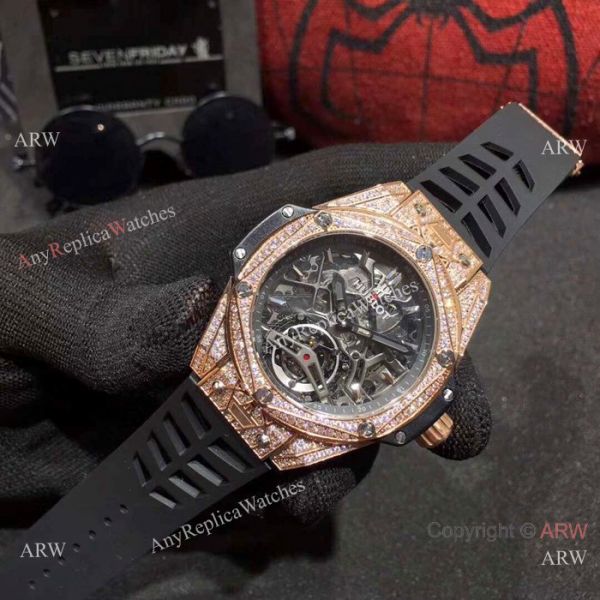 Copy Hublot Big Bang Special Edition Iced Out Full Diamond Watch Rose Gold Case Copy Hublot Big Bang Special Edition Iced Out Full Diamond Watch Rose Gold Case
