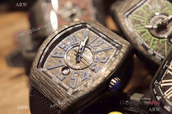 Copy Franck Muller Vanguard Automatic Watches Carbon Fibre Yellow Marker Copy Franck Muller Vanguard Automatic Watches Carbon Fibre Yellow Marker