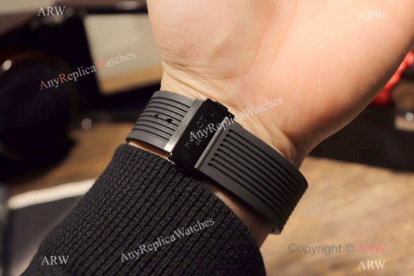 Hublot Big Bang King Chronograph Watch Black Case Rubber Strap Hublot Big Bang King Chronograph Watch Black Case Rubber Strap