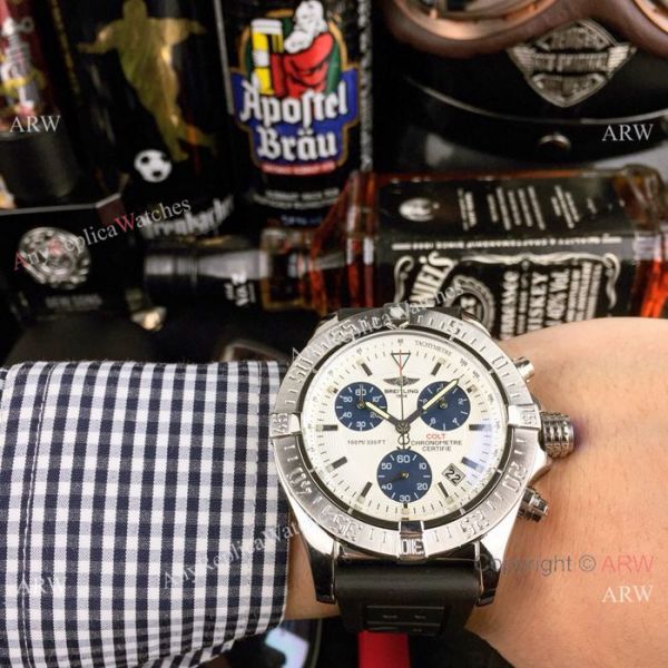 Best Replica Breitling COLT Chronograph Watch Blue Dial Blue Rubber Band Best Replica Breitling COLT Chronograph Watch Blue Dial Blue Rubber Band