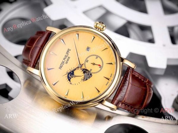 Patek Philippe geneve Calatrava Watch Gold Case Black Face Patek Philippe geneve Calatrava Watch Gold Case Black Face