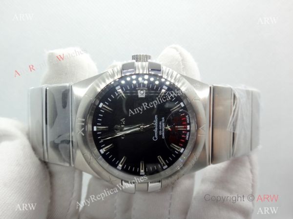 Omega Double Eagle Black Dial Stainless Steel Men Watch Replica Omega Double Eagle Black Dial Stainless Steel Men Watch Replica