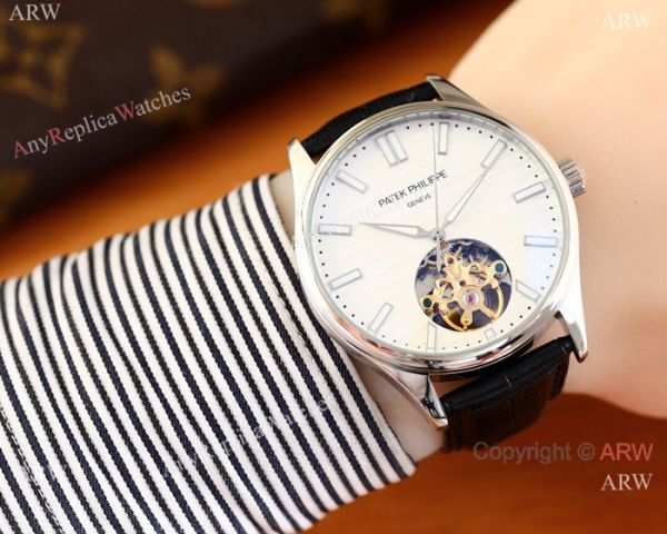 Patek Philippe Calatrava Copy Watches Two Tone Rose Gold Black Face Patek Philippe Calatrava Copy Watches Two Tone Rose Gold Black Face