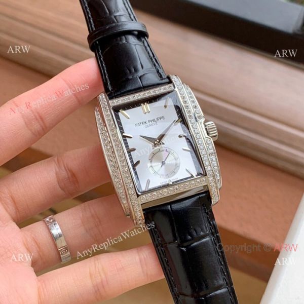Knockoff Patek Philippe Gondolo Diamond Watches SS Blue Dial Knockoff Patek Philippe Gondolo Diamond Watches SS Blue Dial