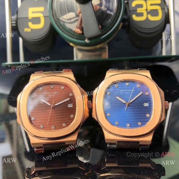 Fake Patek Philippe Nautilus 42mm Men Watches SS Diamond Marker Fake Patek Philippe Nautilus 42mm Men Watches SS Diamond Marker