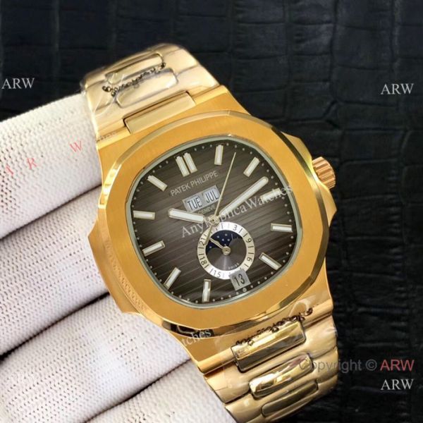 Top Grade Replica Patek Philippe Nautilus Annual Calendar 39.5mm Watch Yellow Gold Top Grade Replica Patek Philippe Nautilus Annual Calendar 39.5mm Watch Yellow Gold