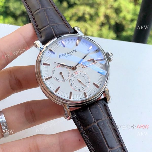 Copy Patek Philippe Geneve Day-date 43mm Watch SS White Dial Copy Patek Philippe Geneve Day-date 43mm Watch SS White Dial