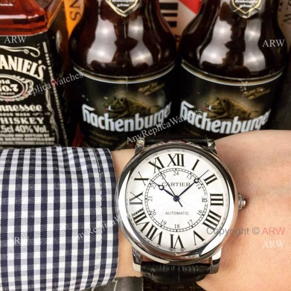 New Replica Cartier Ronde Solo Watches Rose Gold Automatic Movement New Replica Cartier Ronde Solo Watches Rose Gold Automatic Movement