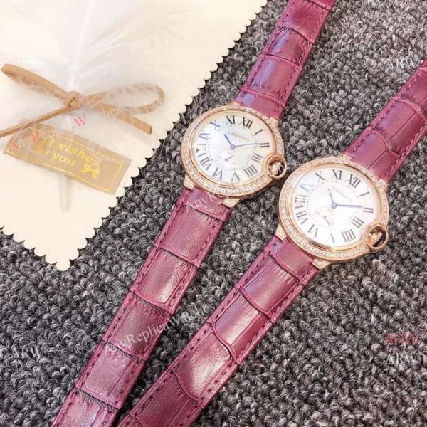 Ballon Bleu De Cartier 36mm watch Diamond Case White MOP Dial Ballon Bleu De Cartier 36mm watch Diamond Case White MOP Dial