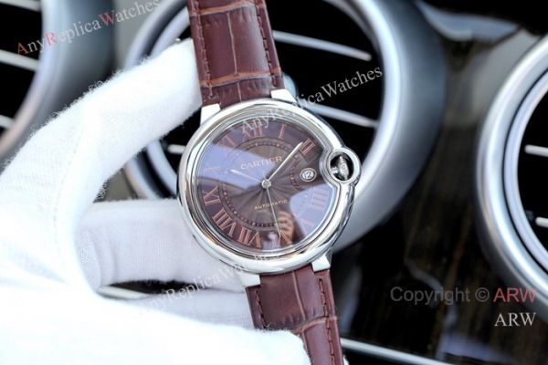 Fake Cartier Ballon Bleu Brown Dial 41mm Watches Swiss Quality Fake Cartier Ballon Bleu Brown Dial 41mm Watches Swiss Quality