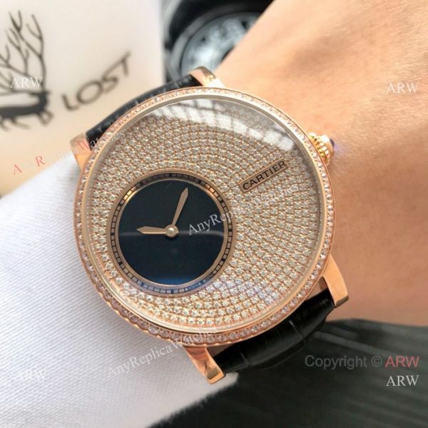 Cartier Rotonde De SS Iced Out Watch New Replica Cartier Rotonde De SS Iced Out Watch New Replica