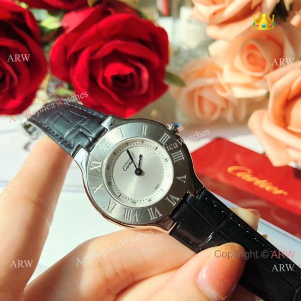 Cartier 21 Must De Cartier Womens Quartz Watch Silver Dial 28mm Cartier 21 Must De Cartier Womens Quartz Watch Silver Dial 28mm