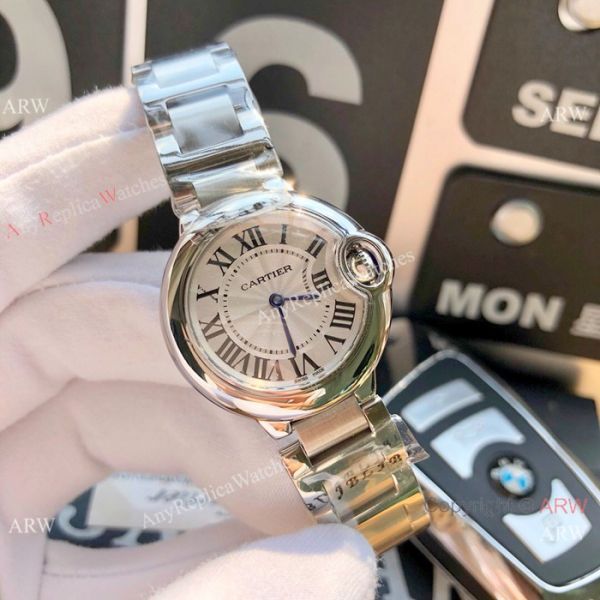 Cartier Watch Replica Ballon Bleu 28mm Stainless Steel White MOP Face Cartier Watch Replica Ballon Bleu 28mm Stainless Steel White MOP Face