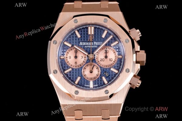 BF Factory Audemars Piguet Royal Oak Blue Dial Rose Gold Replica Watch BF Factory Audemars Piguet Royal Oak Blue Dial Rose Gold Replica Watch