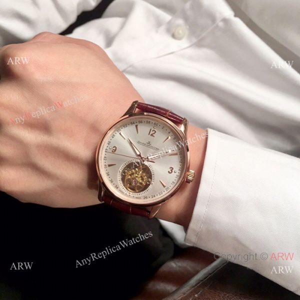 Jaeger-LeCoultre Tourbillon Silver Dial Black Leather Strap 42mm Watch Jaeger-LeCoultre Tourbillon Silver Dial Black Leather Strap 42mm Watch