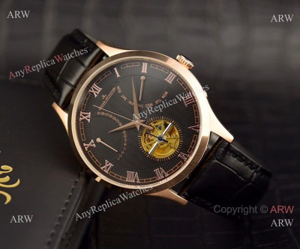 Jaeger-LeCoultre Grand Complications 42mm Watches Replica SS Black Face Jaeger-LeCoultre Grand Complications 42mm Watches Replica SS Black Face
