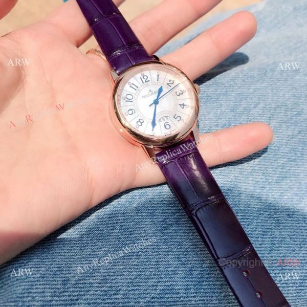 New Copy Jaeger-LeCoultre Rendez Vous 33mm Watch Rose Gold Purple Band New Copy Jaeger-LeCoultre Rendez Vous 33mm Watch Rose Gold Purple Band