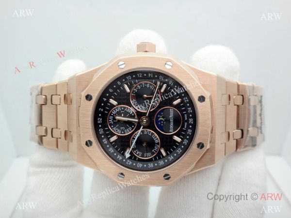 Fake Audemars Piguet Perpetual Calendar Rose Gold Black Watch Low Price Fake Audemars Piguet Perpetual Calendar Rose Gold Black Watch Low Price