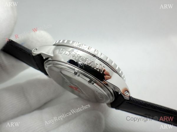 Fake Blancpain Fifty Fathoms Black Dial SS Watch Swiss Quality Fake Blancpain Fifty Fathoms Black Dial SS Watch Swiss Quality